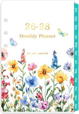 2026-2028 Monthly Planner Refill - 7-Hole Punched, Jul. 2026 - Jun. 2028 A5 Pl