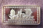 Custer Battlefield -Wonders  America- #ed  1 Troy Oz. .999 Fine Silver Bar '74