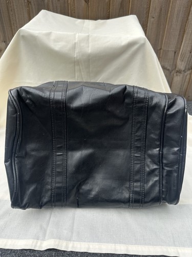 Vintage Head Holdall Bag Sport Gym Retro Faux Black Leather With Strap 90s - Picture 6 of 17