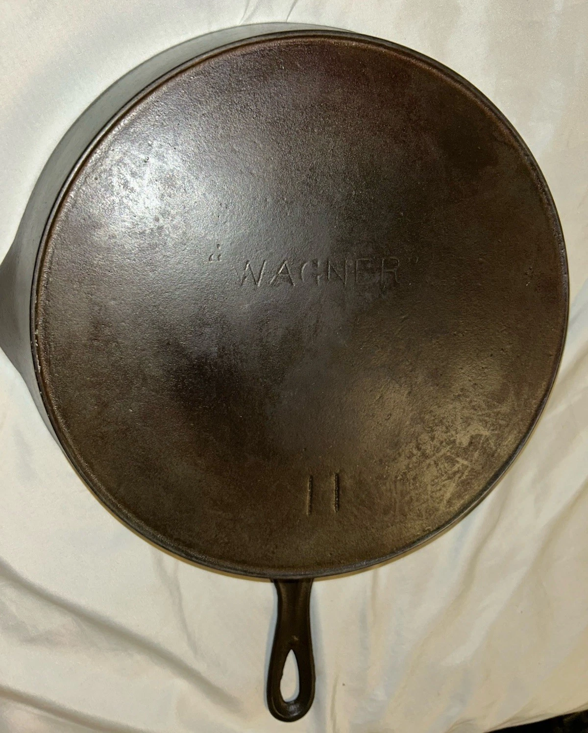Antique “Wagner” #11 Cast Iron Skillet Pan Wagner Only Block Logo Heat Ring