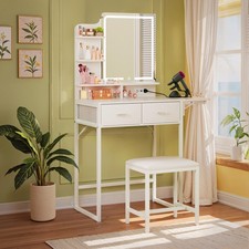 Small Vanity Desk with Mirror and Lights Makeup Vanity