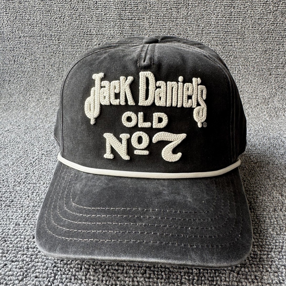 Jack Daniel's Old No. 7 Black Rope Snapback Cap Hat