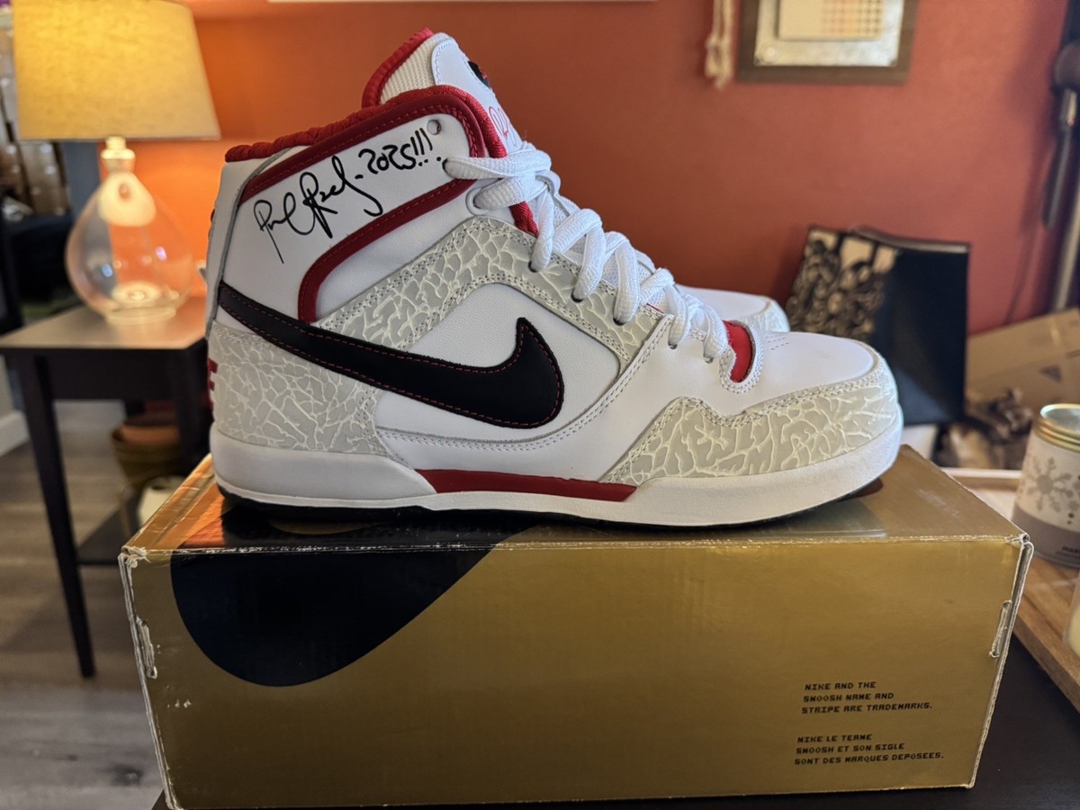 Size 9.5 - Nike Paul Rodriguez 2 Zoom Air High White Varsity Red for sale online | eBay