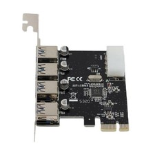 1Pcs 4 Port USB 3.0 PCI-E Expansion Card PCI Express PCIe USB 3.0 HUB Adapter