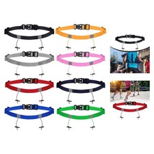 Triathlons Race Number Belt with Loops Waist Belt Running Bib Holder for Jogging