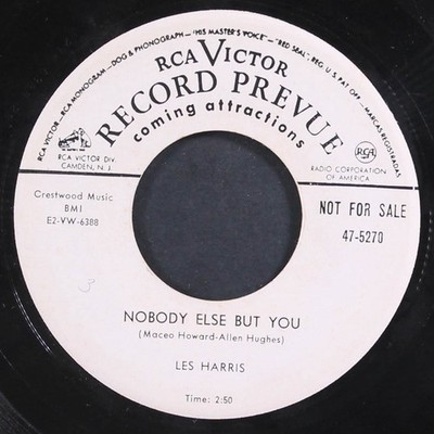 LES HARRIS Nobody Else But You / Amapola RCA 7'' Single 45 RPM