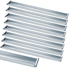 8 Pack File Drawer Rails for Hanging Files - Silver Inside Bar Rails for Cabinet
