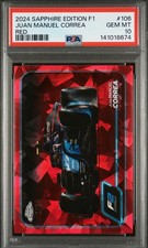 🔥2024 Sapphire F1 Juan Manuel Correa Red /5 - PSA 10 (Pop 1)