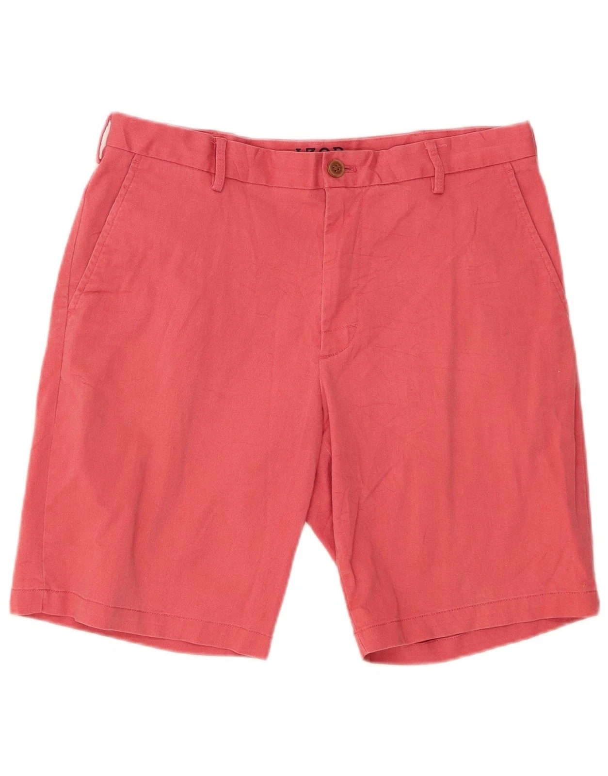 IZOD Mens Chino Shorts W32 Medium Red Cotton WF11