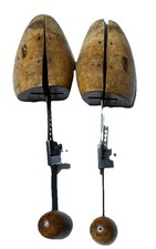 Vintage Florsheim Split Toe Wood Shoe Tree Stretchers Adjustable 4