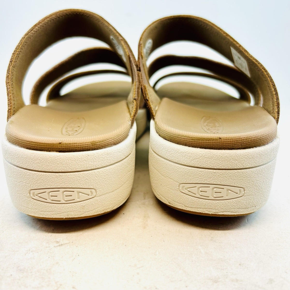 Keen Ellecity Toasted Coconut Tan Fawn Pink Three Strap Slides