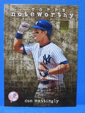 2001 Topps NOTEWORTHY Card #TN42, DON MATTINGLY, New York Yankees, High Grade