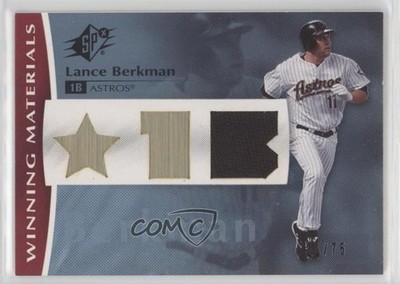 2008 SPx Winning Materials Position 21/75 Lance Berkman #WM-LB 4g8