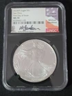 2024 (P) SILVER EAGLE STAR PRIVY NGC MS70  FIRST DAY GAUDIOSO SIGNED  BLACK CORE