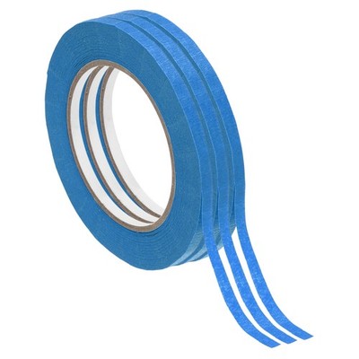 General Purpose Blue Adhesive Tape, 3 Rolls 0.3x55 Yards, Masking Tape