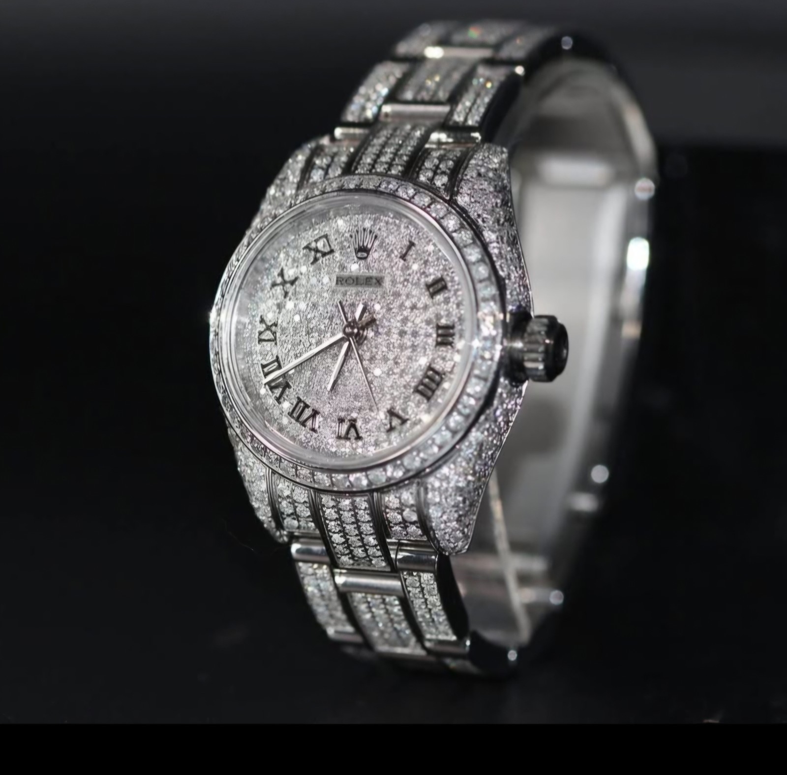 womens diamond rolex 176200 beautiful watch full set, full links,