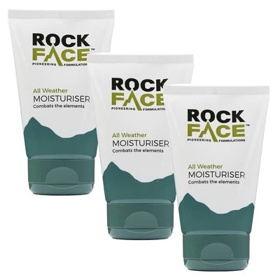ROCKFACE Rock Face All Weather Moisturiser Original Citrus Fresh | Vegan - 100ml - 3 PACK