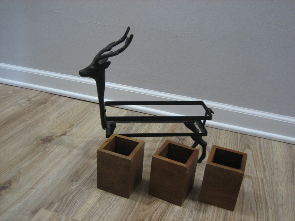 CADDY CUBIERTOS RENO HIERRO FORJADO GRANERO CERÁMICA Foto 2 de 4