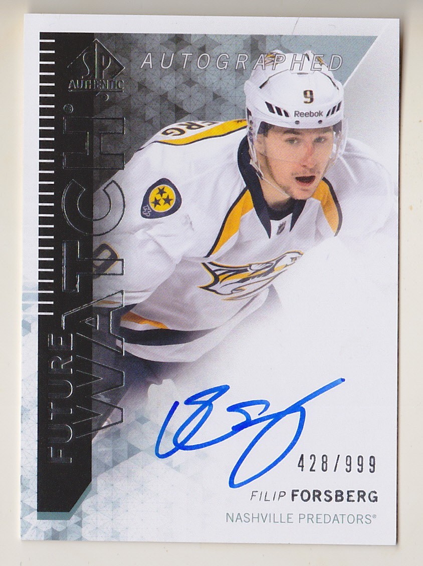 2013-14 SP Authentic Filip Forsberg /999 Auto Rookie Future Watch 13-14
