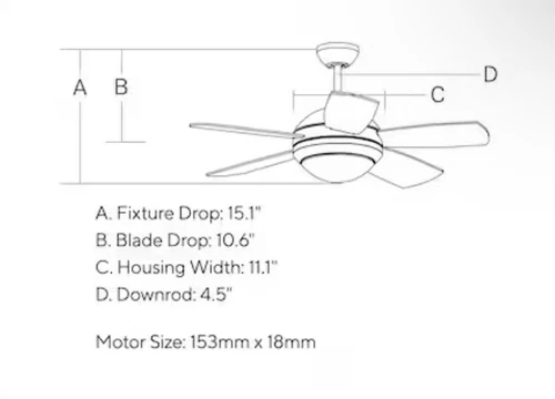 FREE SHIP✨DISCUS 44” LED Polished Nickel Silver-Blades Ceiling Fan 5DIC44PND-V1 - Picture 3 of 4