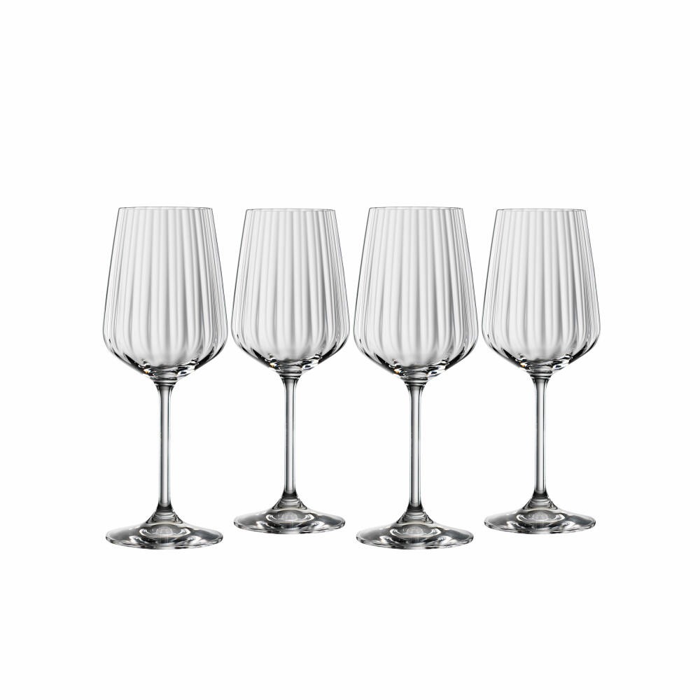 Spiegelau Weißweinglas Set LifeStyle 4-tlg., Weingläser, Kristallglas, 440 ml