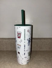 Starbucks X Roller Rabbit Stainless Steel Tumbler Cup Holiday Christmas 2025
