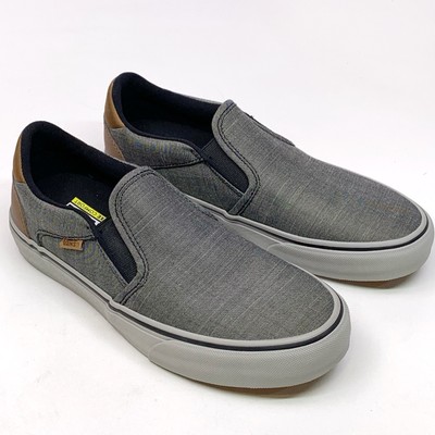 Vans Asher Deluxe Skate Shoes 8.5 Gray Slip-On VN0A5HTUY30  display picture 2