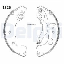 Delphi Bremsbackensatz hinten 1EA698525C 1EA698525G 1EA698525A 20999376