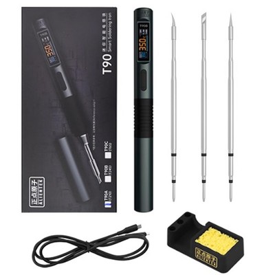 T90A Intelligent Soldering Iron Set 3 Tip Adjustable Temperature 140W Fast He...