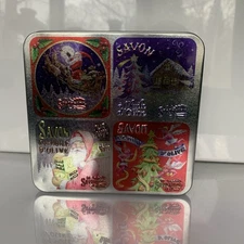 Savon French Soap Four Pieces in Holiday Christmas Gift Box