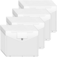 Binder Pocket 48 Pack Super Heavyweight Poly Binder Plastic Pocket W/ Tight