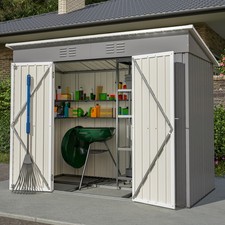 8x4 ft Outdoor Metal Storage Shed Small Metal Sheds  Garden Tool Shed Floor kit