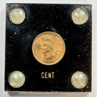 1909 1c Indian Head Cent Gem BU Uncirculated Red Capital Plastics Holder Rare NR