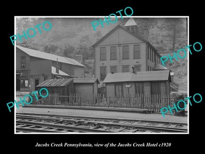 Jacobs Creek Pennsylvania The Town Hotel c1920 Old Large Historic Photo