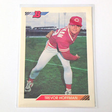 Topps 1992 Bowman Series Trevor Hoffman Cincinnati Reds Rookie Base Card #11. rookie card picture