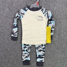 Wonder Nation Boys' 2T Dinosaur Roarsome Camo Snug Fit Pajama Set 2 Piece NWT