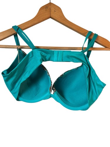 NWT Victoria's Secret Very Sexy Push Up Teal Blue Leopard 38B - Picture 2 of 8