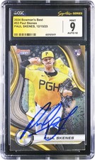 Paul Skenes Pirates Signed 2024 Topps Bowman's Best #53 CGC 9/10 Rookie Card
