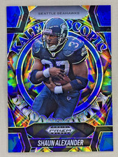 2025 Prizm Black Shaun Alexander Kaleidoscope Blue Ice Prizm /125 Seahawks #19