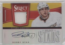 2013 Panini Select Stars Jersey Gold Prizm 3/5 Bobby Ryan #ST-BR Patch Auto 0fo5