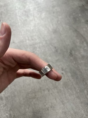 Gucci Ring Sterlingsilber 925, Größe 14, ohne Stein, signiert, graviert