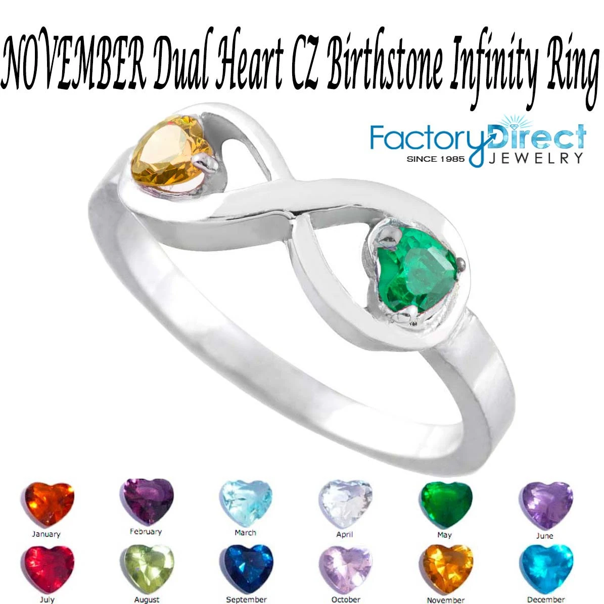 July and november birthstone best sale ring