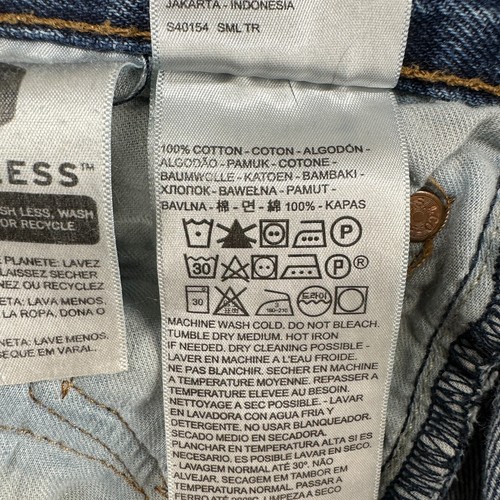 Pantalones de mezclilla Levis 501 para hombre 34x34 azul pierna recta calce regular lavado medio desgastados - Imagen 10 de 18