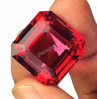 90-100 Ct Natural Mogok Pink Ruby Emerald Shape  CERTIFIED Stunning Gemstone N11