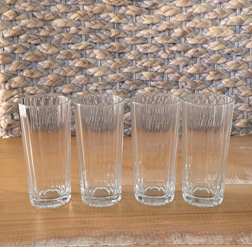 4er Set Vintage Bormioli Vitrosax Italien Klarglas dünne Saftgläser 5" - Bild 3 von 8
