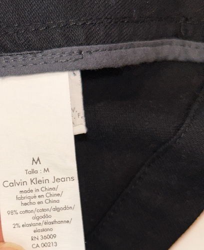 Calvin Klein Jeans Stretch Damen Schwarz Jeansjacke Medium Mittellang Baumwolle - Bild 5 von 5