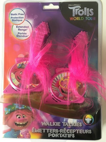 Walkie Talkies Trolls World Tour Rango Extendido Push To Talk Juguete Estático Gratis - Imagen 2 de 3