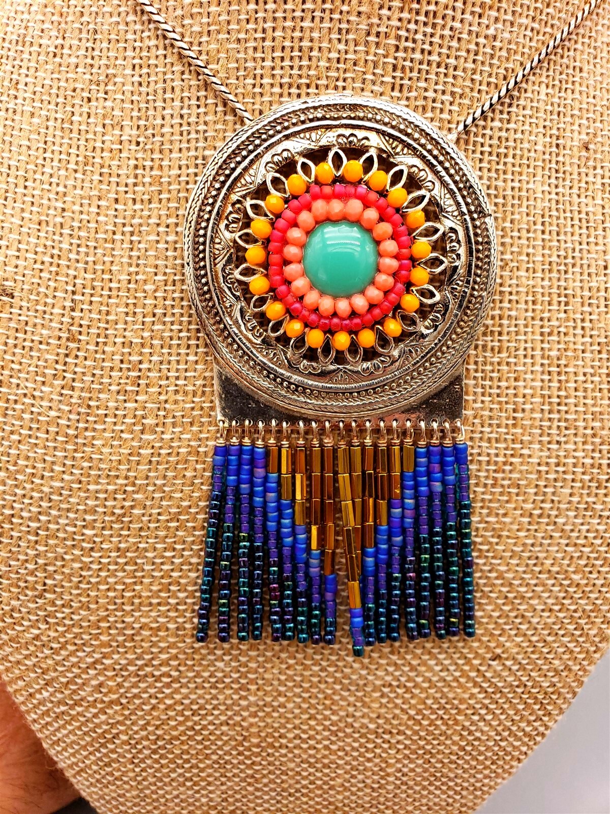 Taratata Necklace -  Beaded  Hand-crafted - image 5