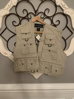 Field & Stream Fly Fishing Vest Multi Pocket Wading Vest  XLG Khaki Color