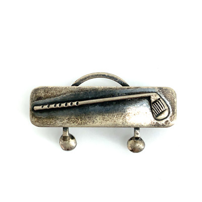 Handmade KLE Sterling Ball Marker Golf Club Brooch Pin